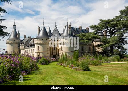 Il Castello di Chaumont con park, Château de Chaumont, Chaumont-sur-Loire, Loire, dipartimento Loir-et-Cher, Francia Foto Stock