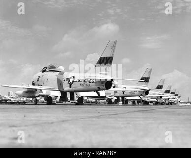 North American FJ Fury aerei - FJ-3M Furia Foto Stock