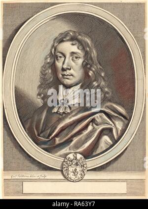 William Faithorne dopo Robert Walker,inglese, (1616-1691), Sir Robert Henley, Bart., incisione. Reinventato Foto Stock