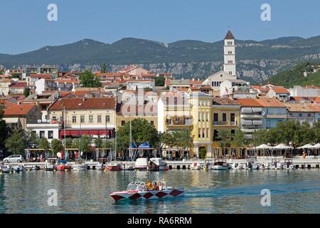 Boat Harbour, Crikvenica, golfo di Kvarner, Croazia Foto Stock