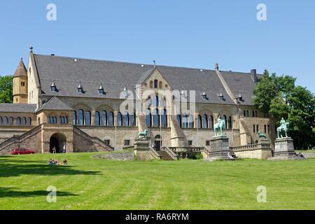 O Kaiserpfalz Imperial Palace, Goslar, Harz, Bassa Sassonia, Germania Foto Stock