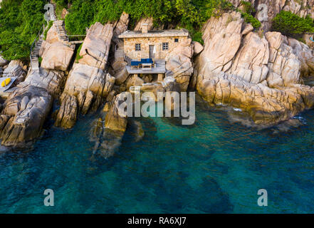Cape Shark ville con piscina, Koh Tao Island, Thailandia Foto Stock