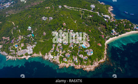 Cape Shark ville con piscina, Koh Tao Island, Thailandia Foto Stock