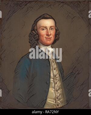 John Wollaston (American, active 1742-1775), John Stevens (?), c. 1749-1752, olio su tela. Reinventato Foto Stock