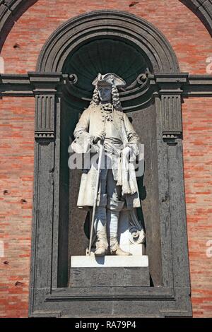 Statua di Carlo III., Carlo III di Spagna, 1716-1788, righello di Napoli tra il 1735 e il 1759, Palazzo Reale, il palazzo reale, Foto Stock