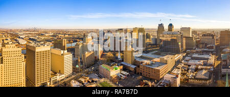 Panoramica aerea di Newark New Jersey skyline Foto Stock