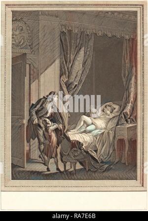 Emmanuel Jean Nepomucène de Ghendt dopo Pierre-Antoine Baudouin, francese (1738-1815), Le Matin, di attacco e di incisione reinventato Foto Stock