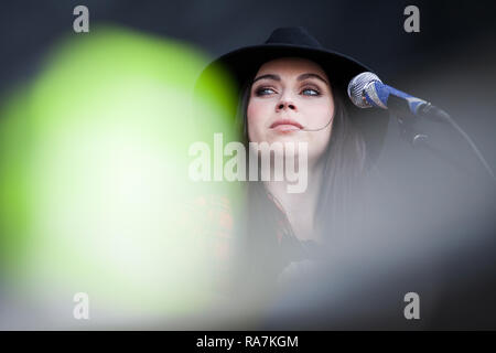 Il cantante scozzese, compositore e musicista Amy Macdonald esegue un concerto dal vivo presso il Danish Music Festival Festival di Jelling 2014. Danimarca, 31/05 2014. Ad eccezione della Danimarca Foto Stock