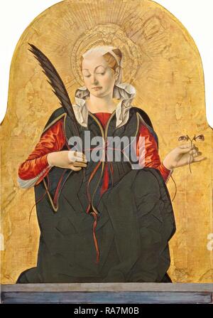 Francesco del Cossa, Saint Lucia, Italiano, c. 1436-1477-1478, c. 1473-1474, tempera su pannello. Reinventato Foto Stock