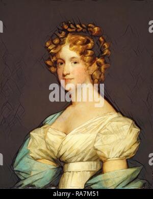 Gilbert Stuart, completato da un artista sconosciuto, americano (1755-1828), Charlotte Morton Dexter (Sig.ra Andrew Dexter reinventato Foto Stock