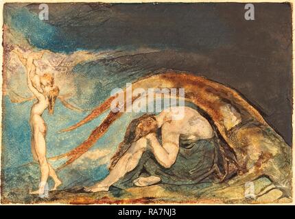 William Blake, British (1757-1827), Sogno di Thiralatha [dall' America,' annullata piastra d], c. 1794-1796, rilievo reinventato Foto Stock
