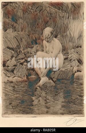 Anders Zorn, Dagmar, svedese, 1860 - 1920, 1912, l'attacco. Reinventato da Gibon. Arte Classica con un tocco di moderno reinventato Foto Stock