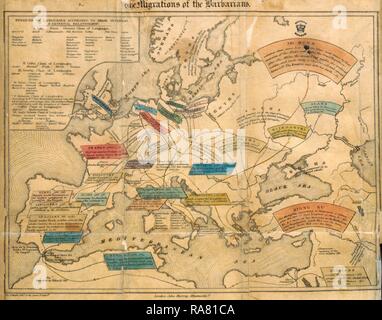 La storia del declino e caduta dell' Impero romano una nuova edizione, ecc. Con mappe, xix secolo reinventato per incisione Foto Stock