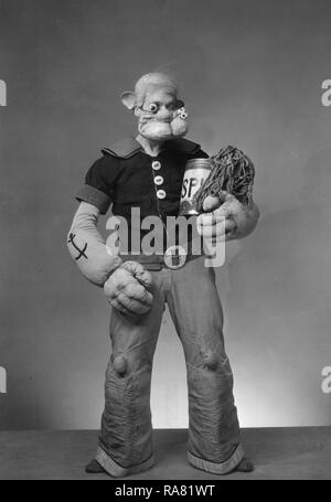 Intrattenitore Jack Riano in costume del Popeye il personaggio di Sailor Man ca. anni '30 Foto Stock