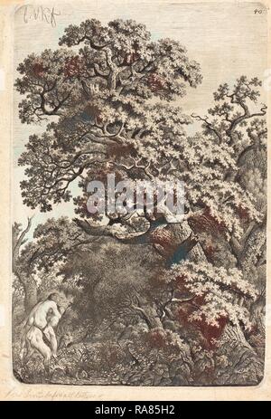 Carl Wilhelm Kolbe (tedesco, 1759 - 1835), il satiro e la ninfa in una palude, 1790s, di attacco su cui la carta. Reinventato Foto Stock