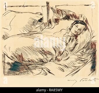 Lovis Corinth, il bambino malato (Das Kranke tipo), tedesco, 1858 - 1925, 1918, puntasecca in nero su carta vergata reinventato Foto Stock