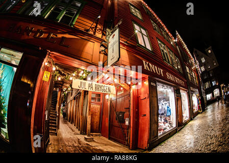 Bryggen, Bergen, Norvegia. Foto Stock