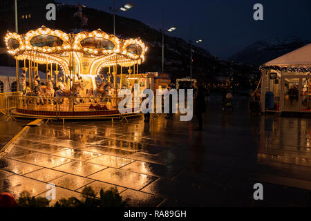 Bergen mercatino di natale di Bergen, Norvegia. Foto Stock