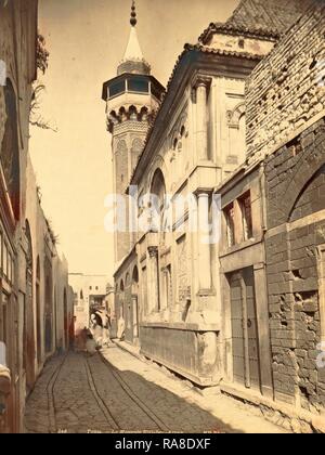 La moschea di Tunisi Sidi Ben Arous, Tunisia, il Neurdein fotografie di Algeria compresi bizantina e rovine romane in reinventato Foto Stock