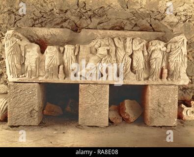 Tebessa, sarcofago del Tempio di Minerva, Algeri, la Neurdein fotografie di Algeria compresi bizantina e reinventato Foto Stock