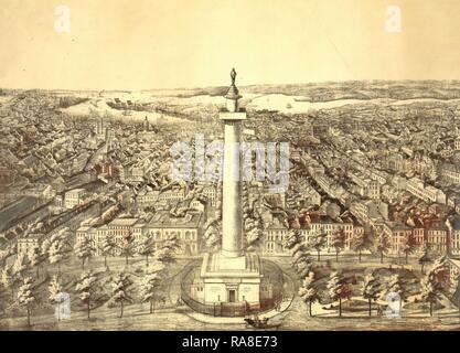 La città di Città di Baltimore, Md. nel 1880 vista dal monumento di Washington guardando verso sud A. Sachse & Co. Lithographers, noi reinventato Foto Stock