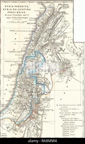 1865, Spruner Mappa Israele o della Palestina 70 post annuncio. Reinventato da Gibon. Arte Classica con un tocco di moderno reinventato Foto Stock