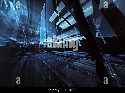 Generata da computer tehnology astratta immagine. Tridimensionale 3D frattale, texture Foto Stock