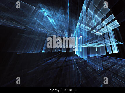 Generata da computer tehnology astratta immagine. Tridimensionale 3D frattale, texture Foto Stock