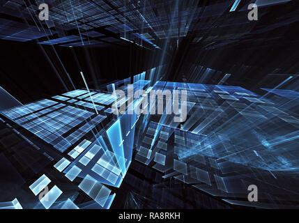 Generata da computer tehnology astratta immagine. Tridimensionale 3D frattale, texture Foto Stock