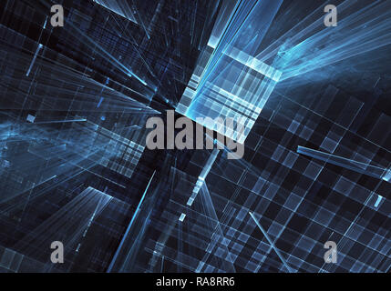 Generata da computer tehnology astratta immagine. Tridimensionale 3D frattale, texture Foto Stock