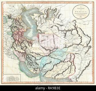 1801, Cary Mappa di Persia, Iran, Iraq, Afghanistan , John Cary, 1754 - 1835, Inglese cartografo. Reinventato Foto Stock