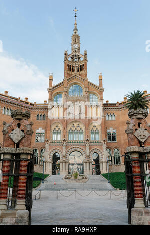 Hospital de la Santa Creu i Sant Pau, Barcellona, in Catalogna. Spagna Foto Stock