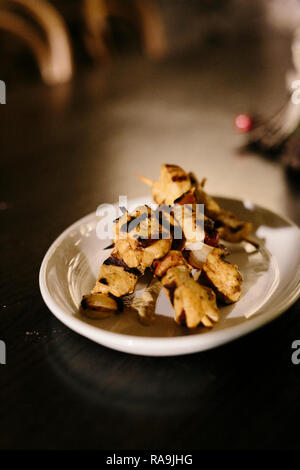 Spiedino di pollo Foto Stock