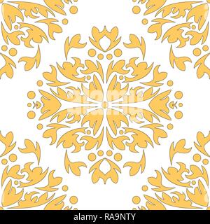 Damasco seamless pattern di ornamento floreale di sfondo in stile vintage Illustrazione Vettoriale