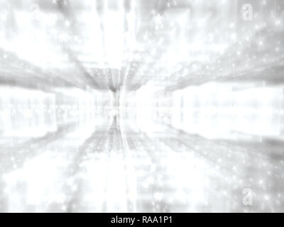Prospettiva frattale di sfocatura in stile moderno - generati digitalmente Foto Stock