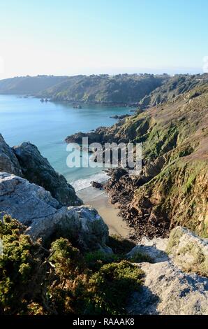 Petit Port, Guernsey, Isole del Canale, UK. Foto Stock