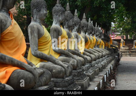 Buddha in Ayutthaya Foto Stock