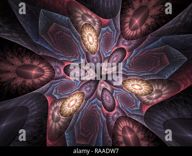 Abstract caleidoscopio dello sfondo. Bella caleidoscopio multicolore design unico. Foto Stock