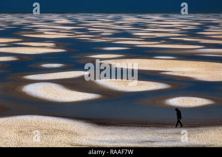 Una strana forma di Urmia lake Foto Stock