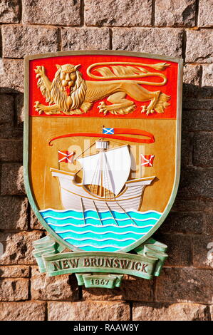 Stemma per la provincia canadese del Nuovo Brunswick. Foto Stock