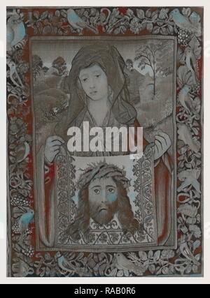 San Veronica holding 'Sudarium' (velo con l'immagine di Cristo. Reinventato da Gibon. Arte Classica con un tocco di moderno reinventato Foto Stock