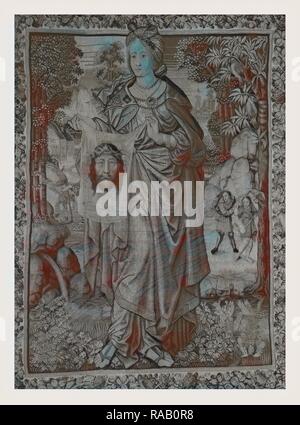 San Veronica holding 'Sudarium' (velo con l'immagine di Cristo. Reinventato da Gibon. Arte Classica con un tocco di moderno reinventato Foto Stock