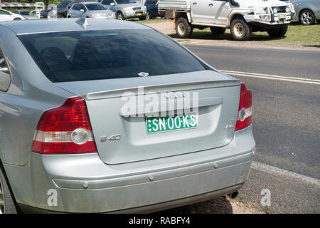 Auto personalizzata targa fuori controllo ortografico la domanda Perché a  me Foto stock - Alamy