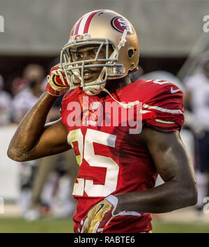 Santa Clara, California, USA. Xiv Sep, 2014. San Francisco 49ers sicurezza forte Jimmie Ward (25) Domenica 14 Settembre, 2014 in Santa Clara, California. La porta ha sconfitto il 49ers 27-20. Credito: Al di Golub/ZUMA filo/Alamy Live News Foto Stock