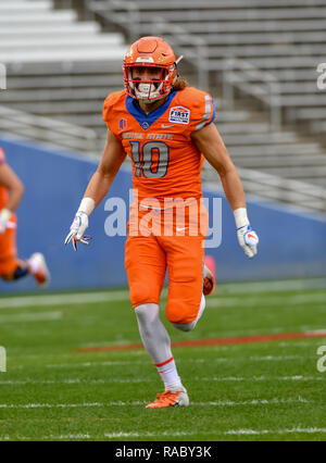 Dallas, TX, Stati Uniti d'America. Il 26 dicembre, 2018. Boise State quarterback, Chase corda (10), presso il NCAA Football primi responder Bowl gioco tra il Boise State Broncos e il Boston College Eagles al Cotton Bowl di Dallas, TX. (Assoluta fotografo completo & Company Credit: Joe Calomeni/MarinMedia.org/Cal Sport Media) Credito: csm/Alamy Live News Foto Stock