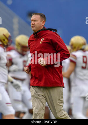 Dallas, TX, Stati Uniti d'America. Il 26 dicembre, 2018. Il Boston College vice capo allenatore, Scot Loeffler, alla NCAA Football primi responder Bowl gioco tra il Boise State Broncos e il Boston College Eagles al Cotton Bowl di Dallas, TX. (Assoluta fotografo completo & Company Credit: Joe Calomeni/MarinMedia.org/Cal Sport Media) Credito: csm/Alamy Live News Foto Stock