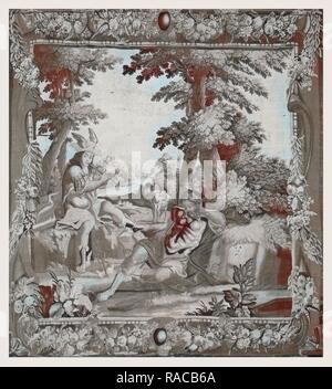 Mercurio (Hermes) e Argo. Reinventato da Gibon. Arte Classica con un tocco di moderno reinventato Foto Stock