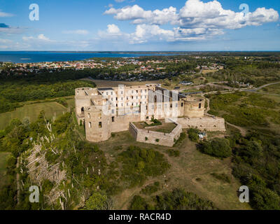 Antenna di Borgholm castle, Borgholm, Oland, Svezia, Scandinavia, Europa Foto Stock