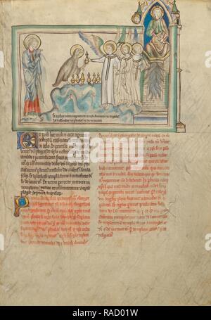 L'Aquila dando le navi con le ultime sette piaghe ai sette angeli, Londra (probabilmente), Inghilterra, circa 1255 reinventato Foto Stock