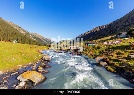 Altyn Arashan, Karakol, Kirghizistan, Asia Centrale, Asia Foto Stock